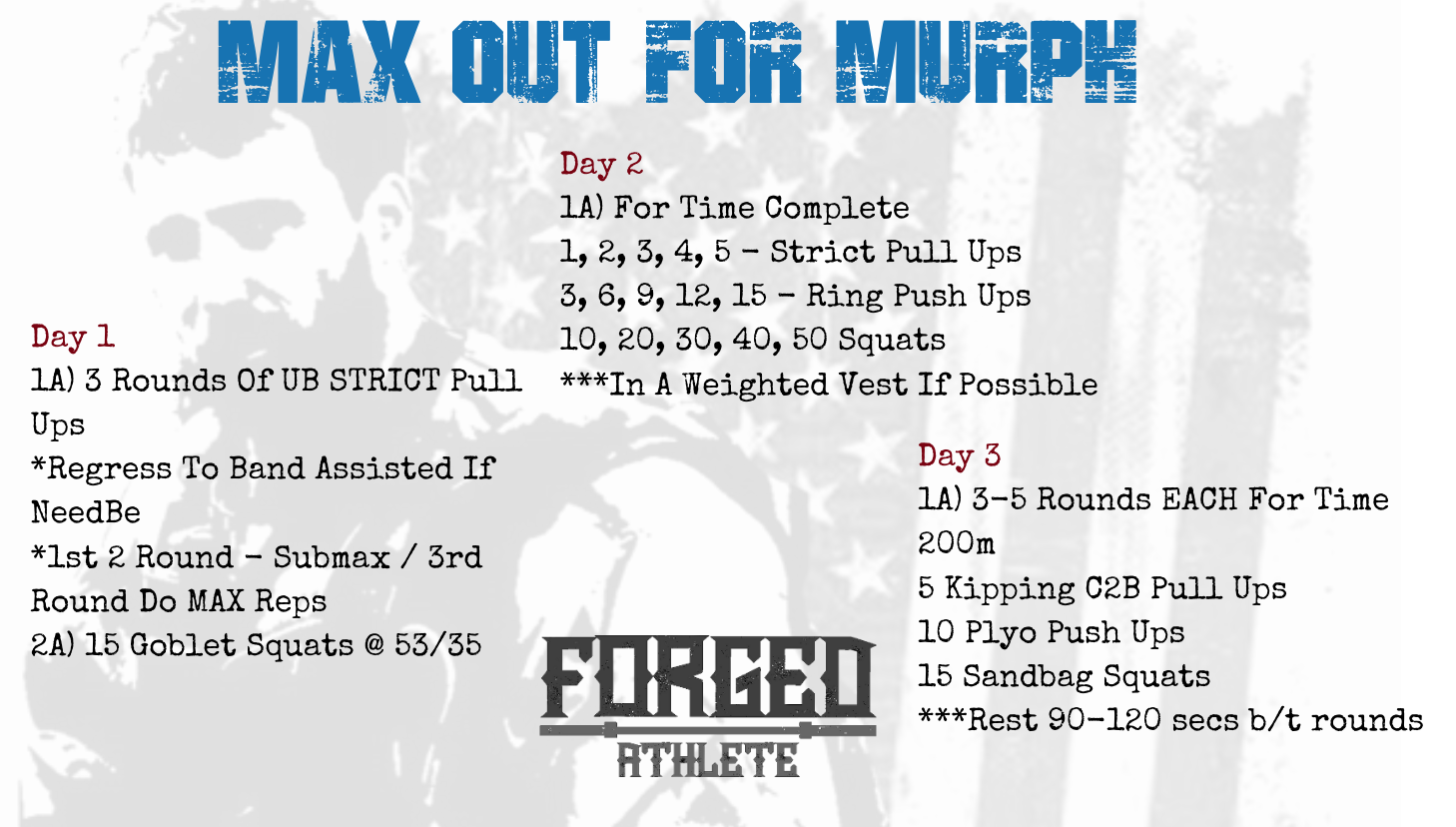 Murph Workout The Murph Challenge And You Murphy A Navy Seal Who